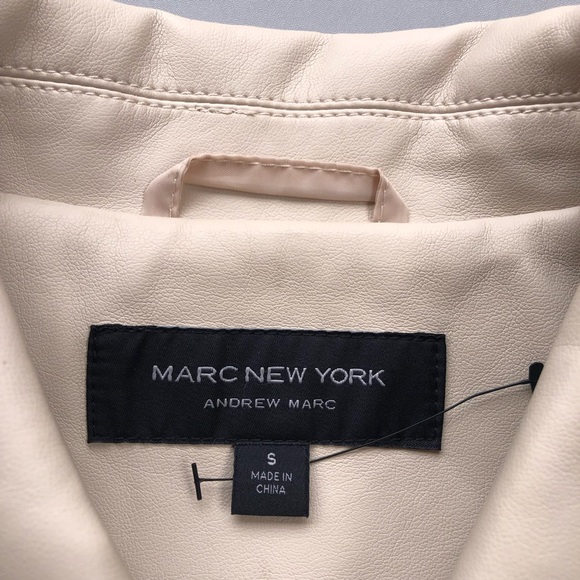 Marc New York Womens Jacket Small Latte Beige Andrew Marc Cinched Waist - Picture 3 of 14